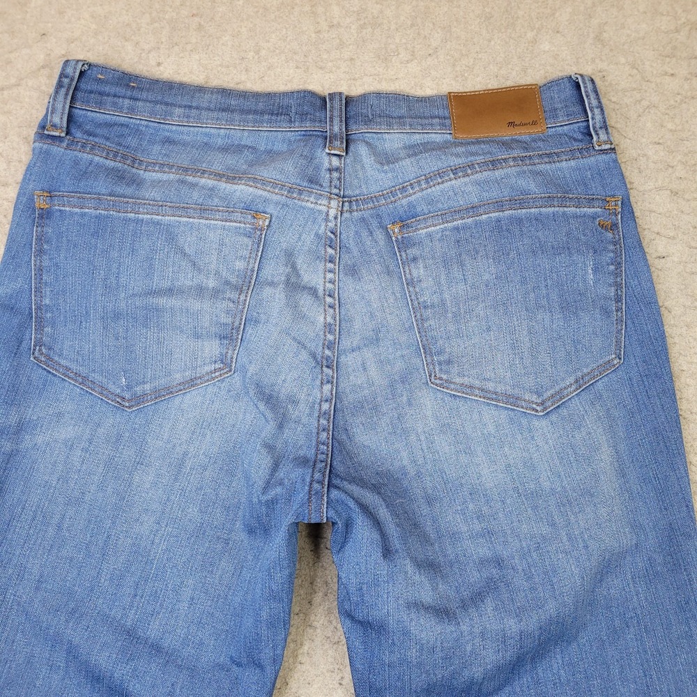 Madewell 9" High Riser Skinny Jeans Womens 31 Blue Light Wash Distressed Stretch - Picture 7 of 13
